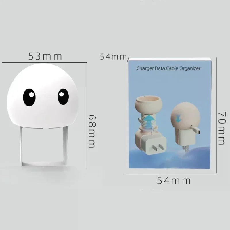 Cute Cartoon Silicone Charger Protector Portable Data Cable Winder Qme