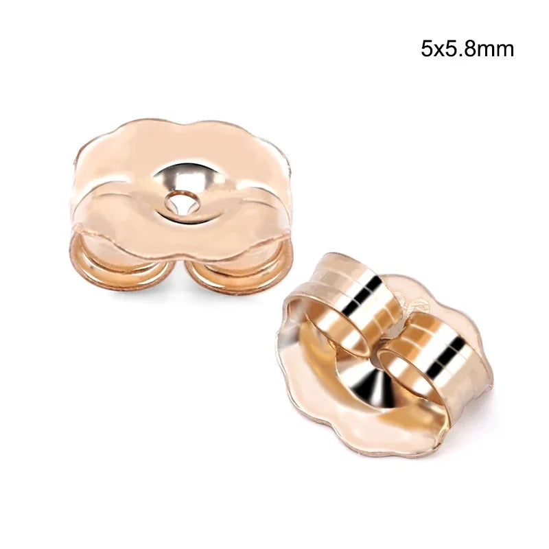 A Pair 14k Gold Filled Earrings Back Stopper Ear Stud 5Size Ear Post Nuts For DIY Earrings Stud Pin Caps Jewelry Making Supplies Qme 5x5.8mm-a pair