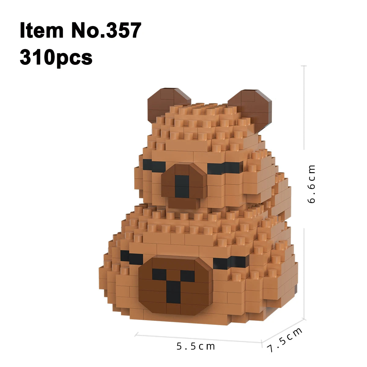 Cute Doll Kapi Capybara Bala Creative DIY Micro Building Blocks Capybara Ornaments Children's Educational Toys Man Gift Qme 357 Color Box