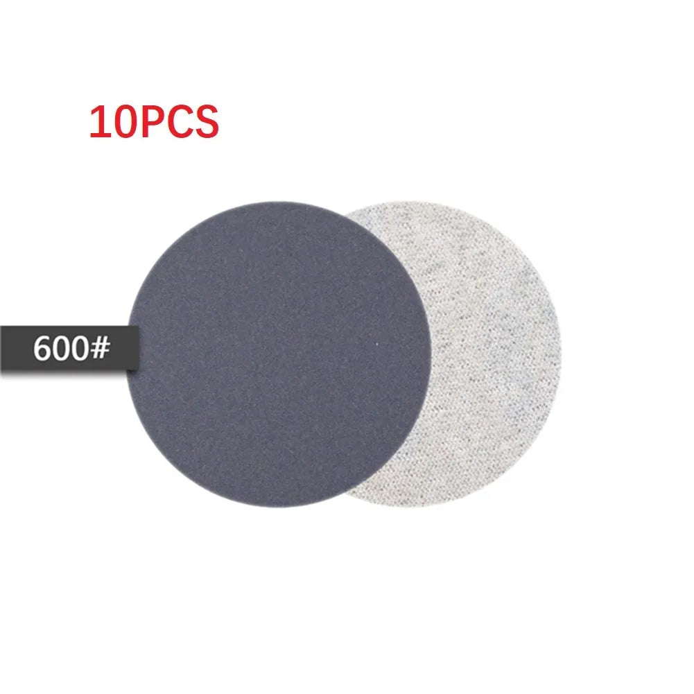 10Pcs Wet/Dry Sandpaper 3 Inch 75MM Hook And Loop Silicon Carbide 240-10000 Grits Waterproof Sanding Disc Qme 600