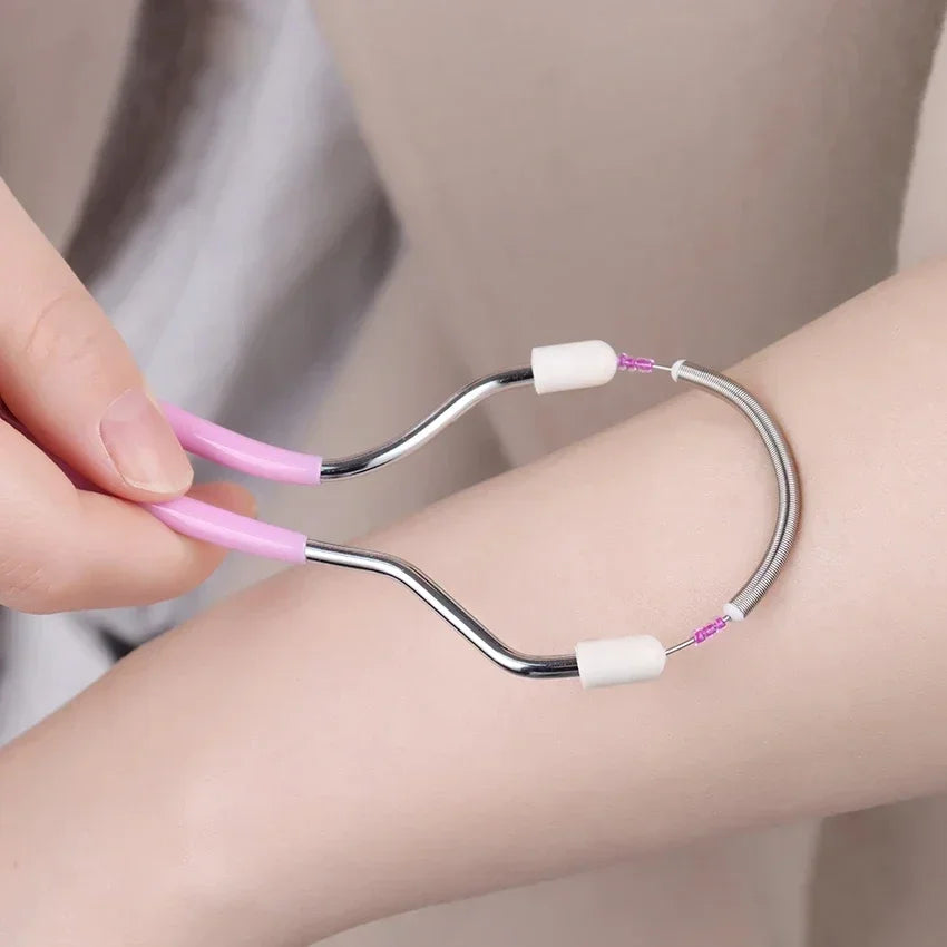 Facial Hair Remover Fine Hair Fetal Spring Facial Hair Removal Stainless Steel Roller Smooth Spring Bend Face Cleaning Device Qme