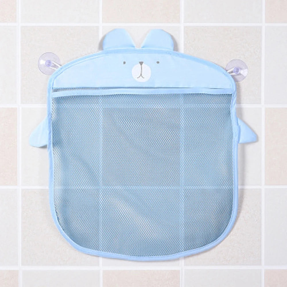 Cartoon Hanging Bag Colorful Mesh Storage Hanging Basket Kitchen Bathroom Miscellaneous Organizer Hanging Bag Qme Blue