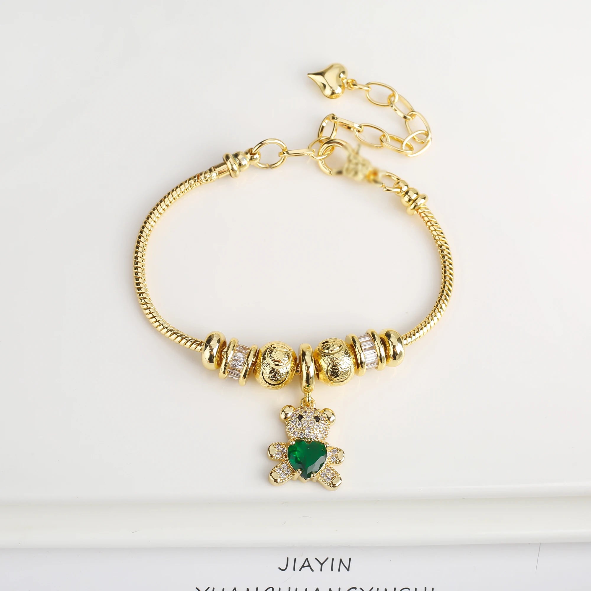 High Quality Crystal Zircon Bear Snake Bone Chain Bracelet Creative For Women Girls Animal Jewelry Accessories Gifts Daily Wear Qme 1