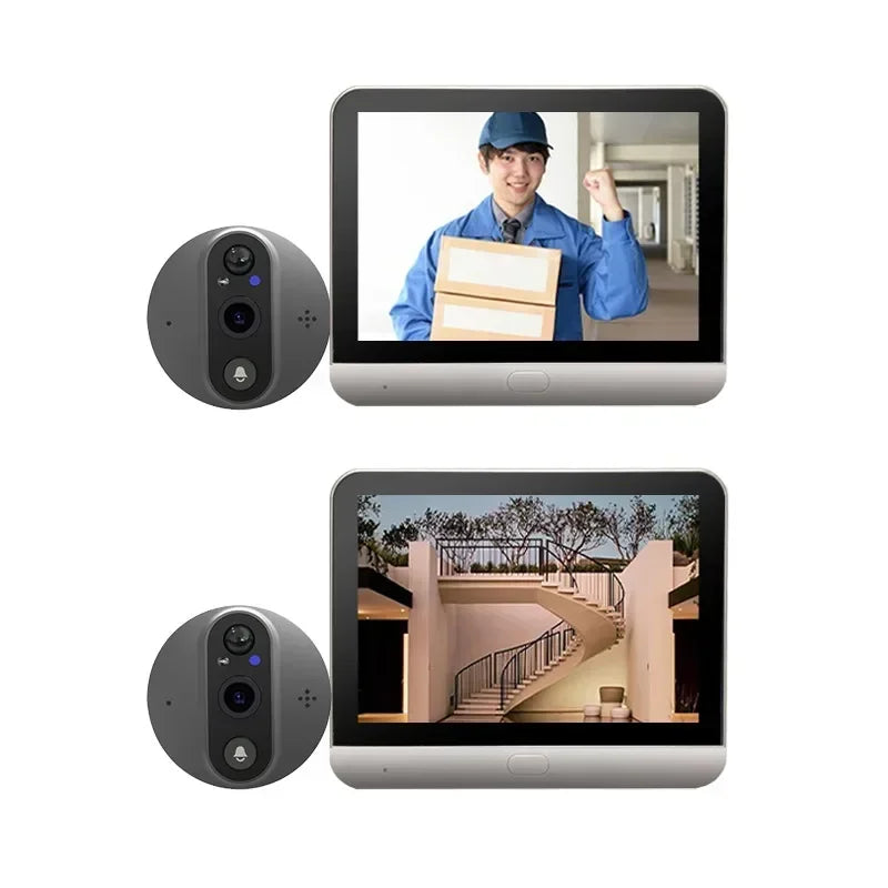 Door Camera 365 Peephole camera home wireless phone 3MP 4.3 Screen Night PIR wifi wireless Security protection Smart home Qme