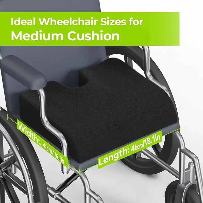 Wheelchair Seat Cushions for Sciatica Back Coccyx Pressure Sore Ulcer Pain Relief Memory Foam Pressure Relief Cushion Breathable Qme