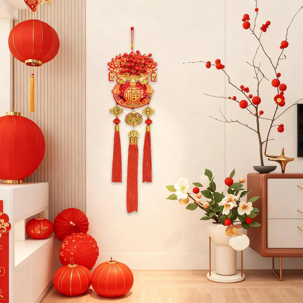 Chinese Decorations 2026 Pendant Tassels Decorative Festive Tree Qme