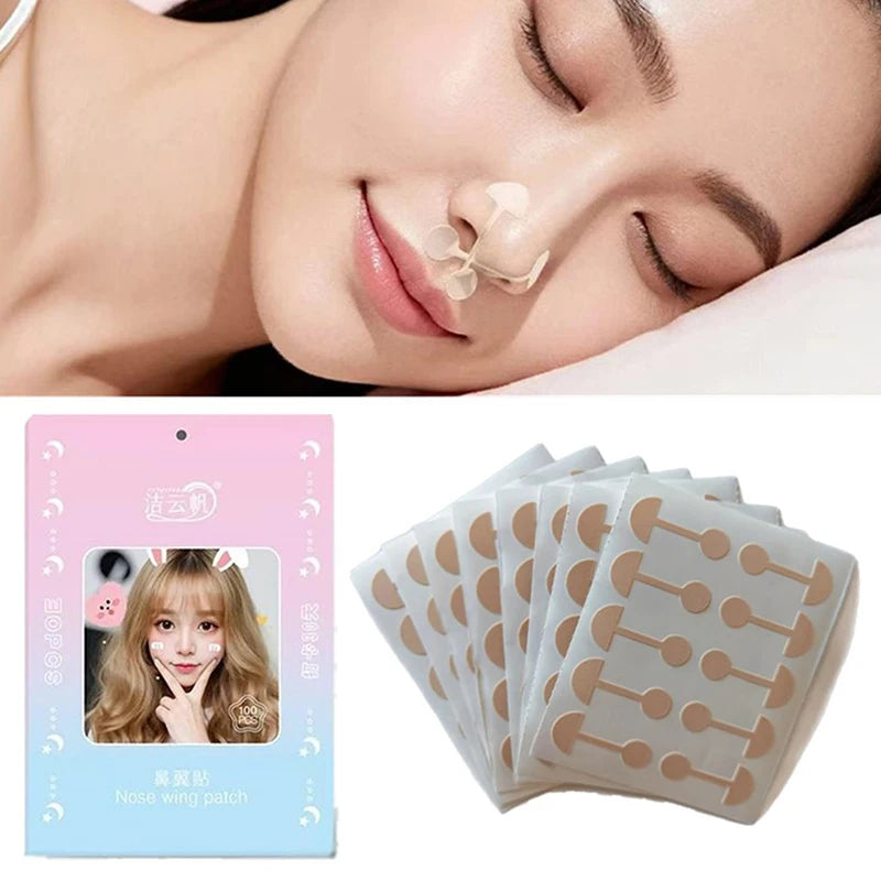 50 100 Nose Wing Slimming Strips Invisible Thin Patches Narrowing Qme
