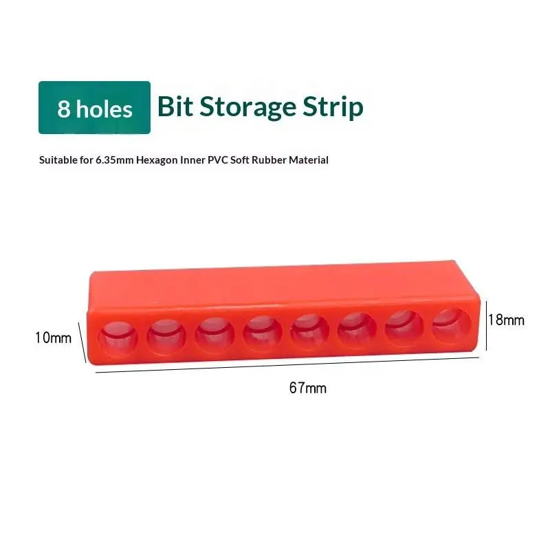 4-32 Hole 1/4 Holder Screwdriver Storage Box Hex Shank Screwdriver Plastic Screwdriver Storage Screwdriver Bit Holder Qme A5