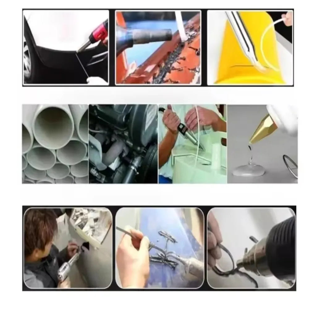 50pcs Plastic Welding Rods Set Hot Melt Adhesive PP/PE/PVC/ABS Polypropylene Welding Sticks for Car Bumper Repair Tools Supplies Qme