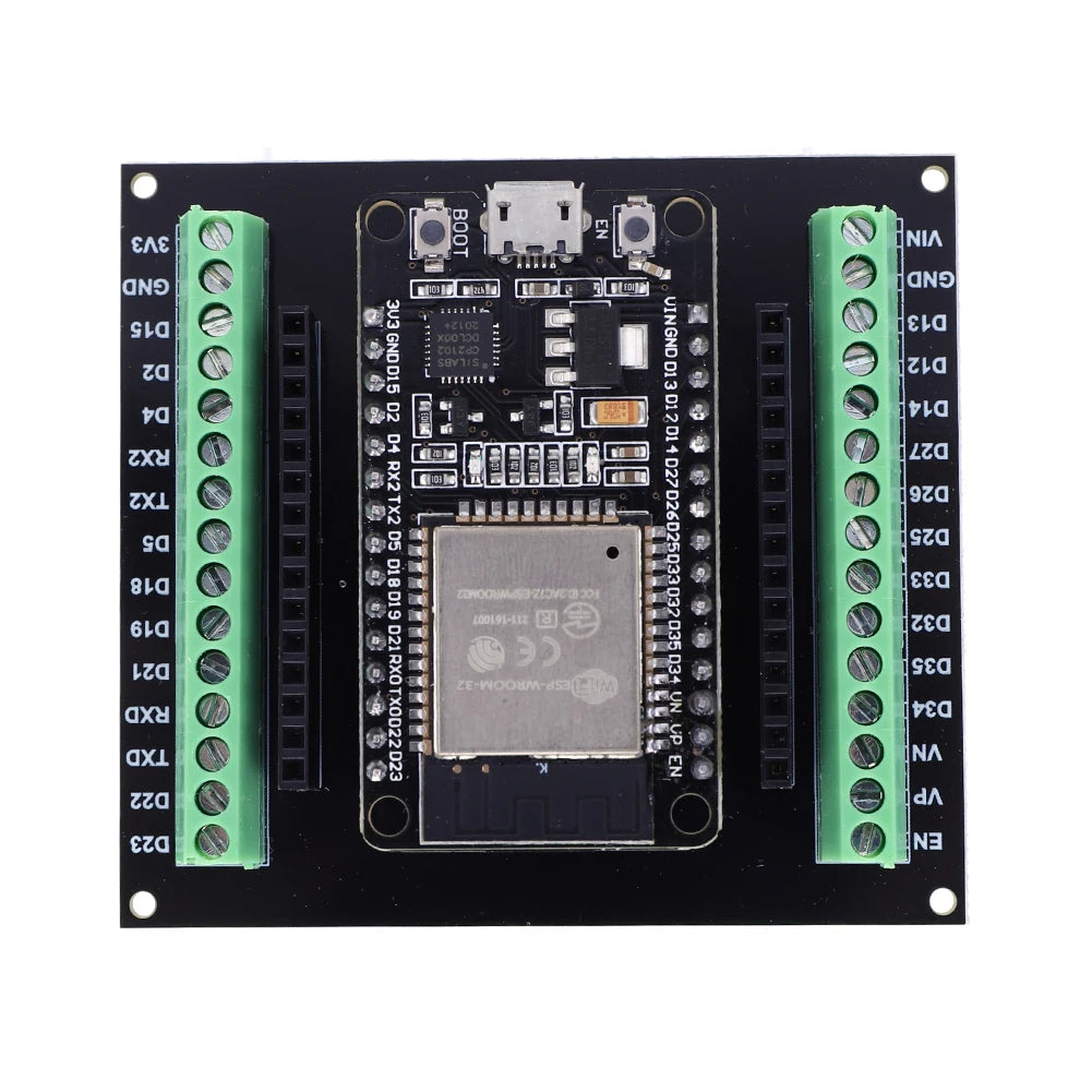 ESP32 Breakout Board GPIO 1 into 2 + ESP32 CP2102 NodeMCU-32S Lua 30Pin GPIO WiFi+Bluetooth-compatible Development Board Qme 1Set