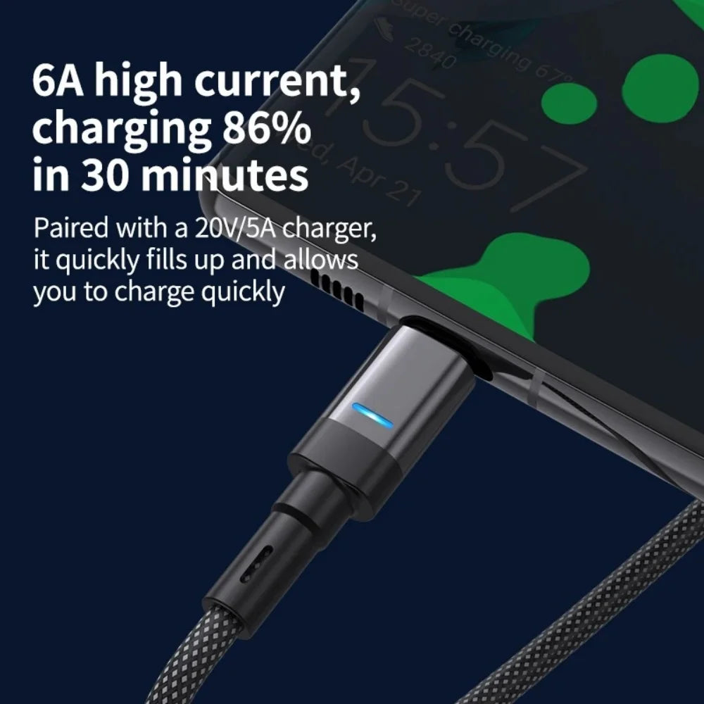 Smart Power Charge Data Wire 100W USB To Type C Fast Charging Cable For Samsung Xiaomi Huawei iPhone Travel Wall Data Cable Cord Qme