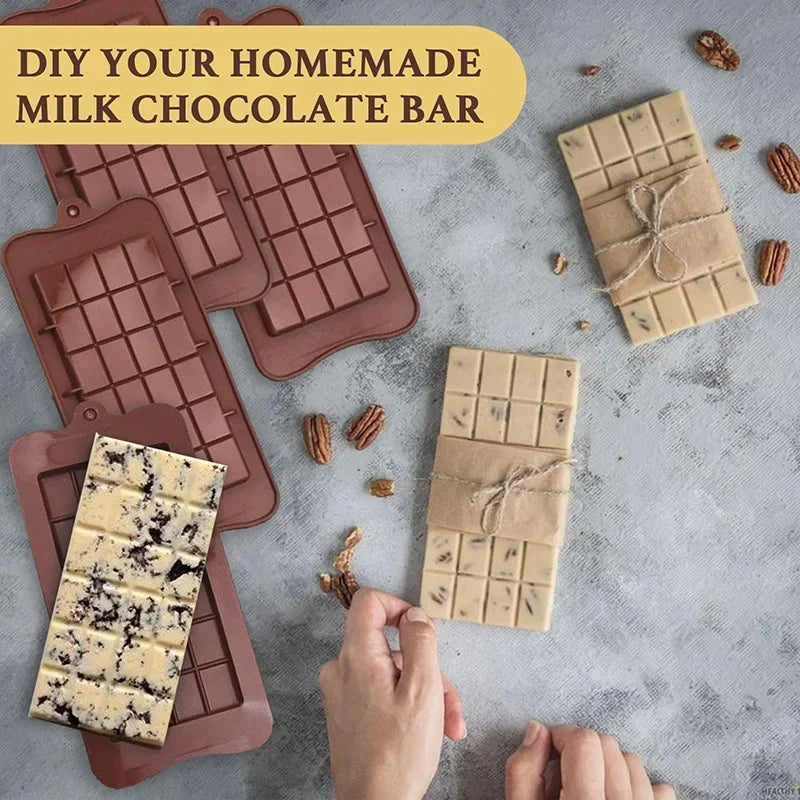 Chocolate Bar Molds Silicone Bars Making Fondant Coffee Mould BPA Qme