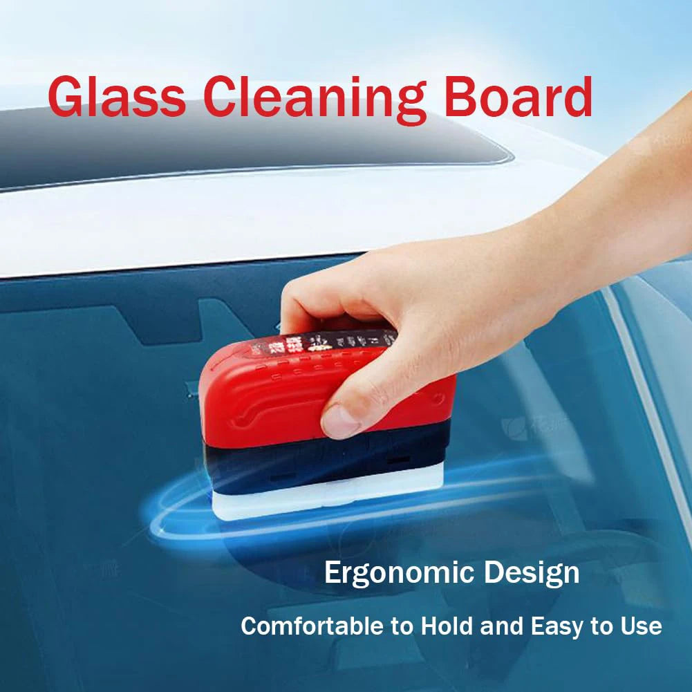 Car Window Glass Cleaner Removes Dirt Car Glass Sponge Cleaning Brush Windshield Oil Film Cleaner Auto Glass Oil Film Remover Qme