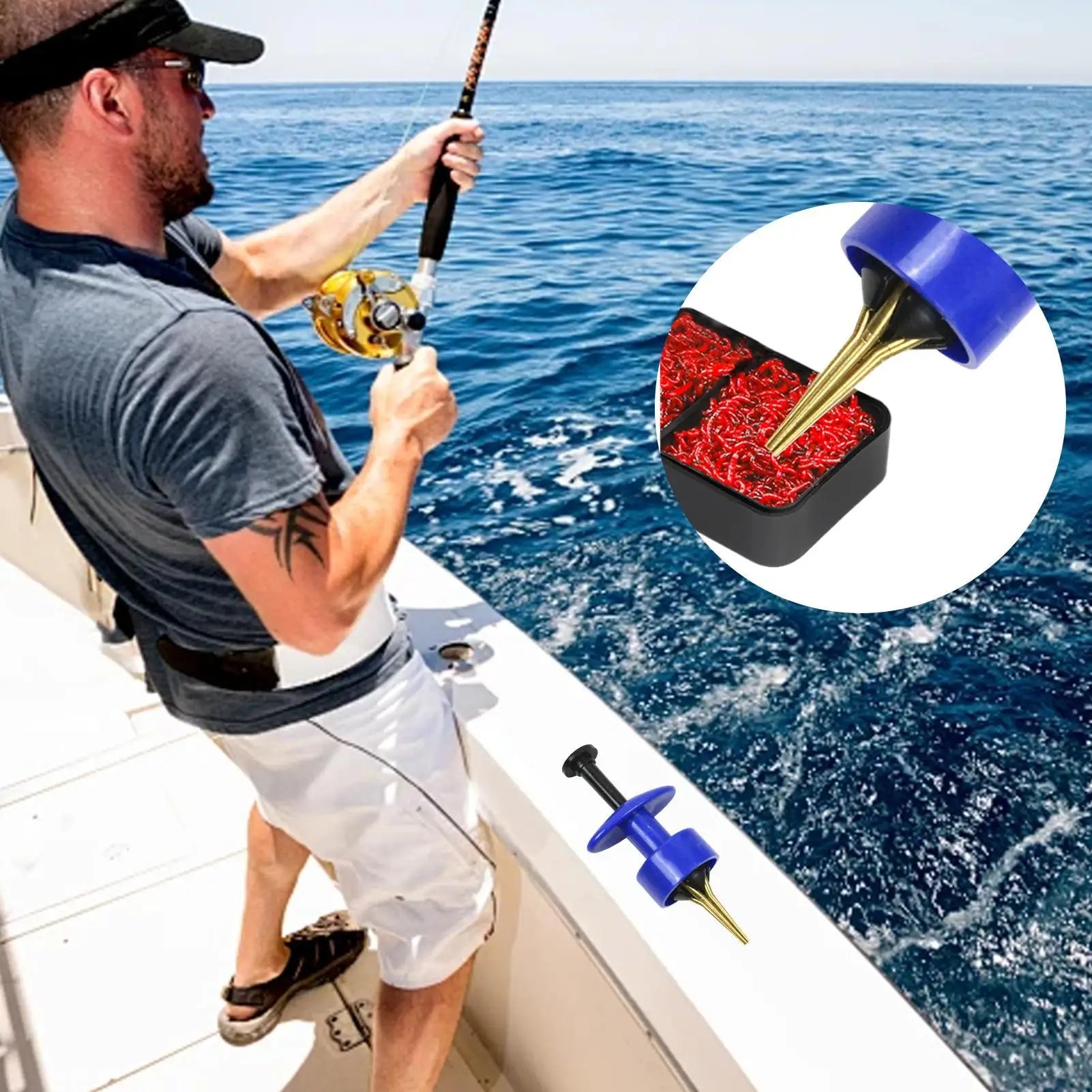 Lure Bander Portable Pellet Bander Anti-Slip Bait Tool Pellet Clip Fishing Accessories Kit Fishing Tackle Bait Bander for Carp Qme