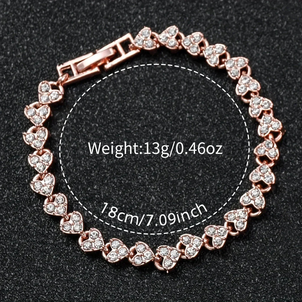 2pcs/set Women's Flower Rhinestone Fashion Quartz Watch Analog PU Leather Wrist Watch & Bracelet, Gift For Mom Her Qme