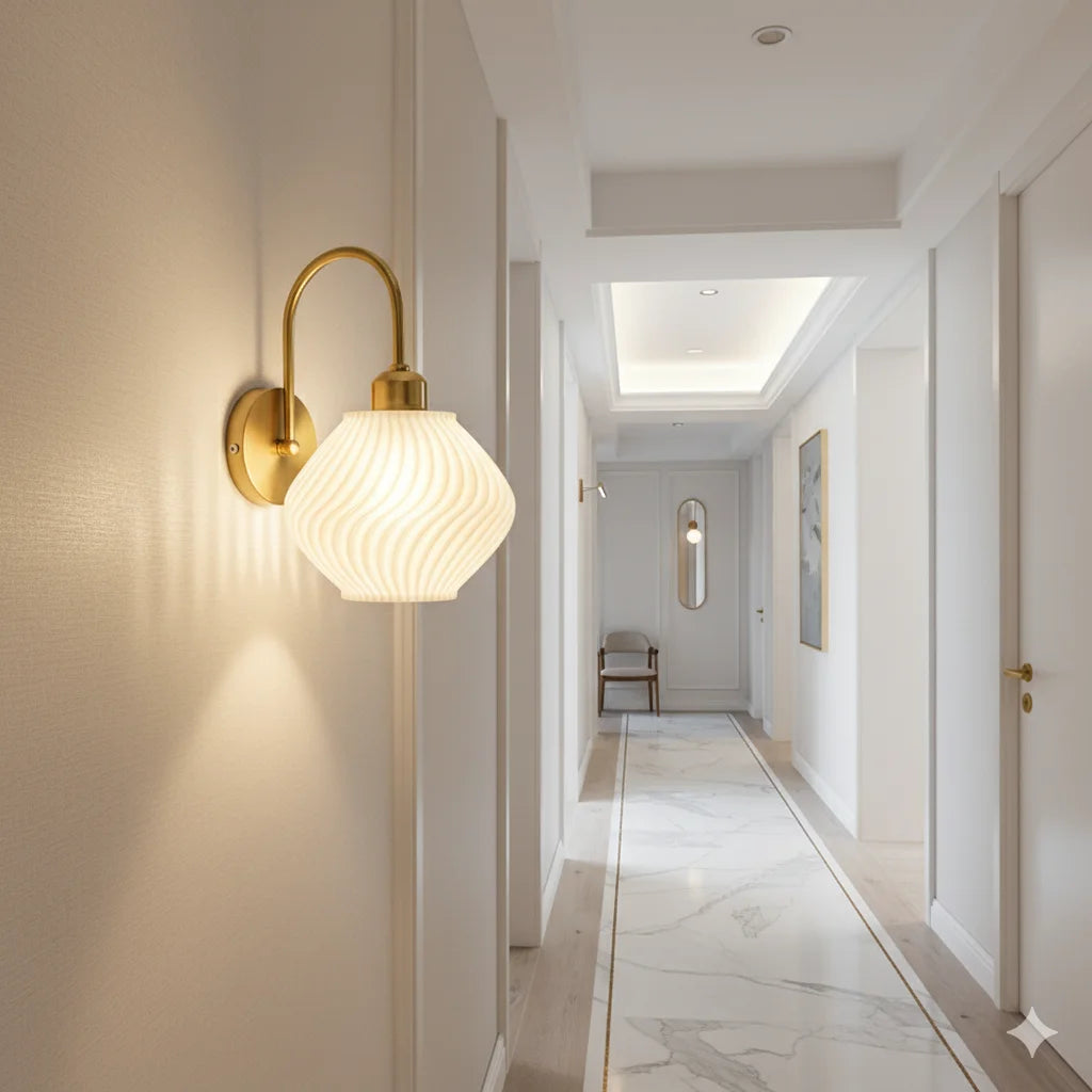 Indoor Retro E27 Ceiling Lamps for Foyer Corridor Gold Vintage Surface Mounted Ceiling Lights for Kitchen Dinning Room 110-220V Qme