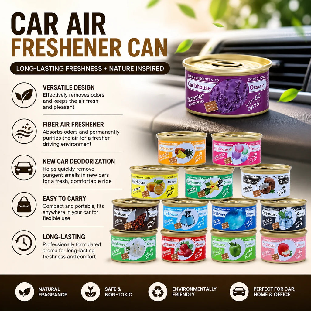 Car Air Freshener Can Odor Eliminator Essential Long-lasting Closet Qme