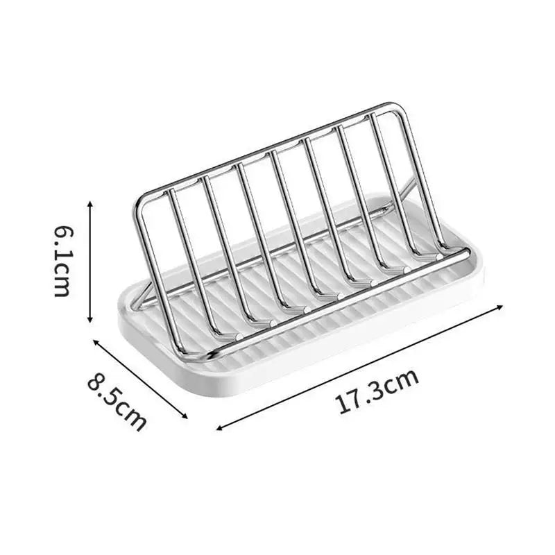 Stainless Steel Soap Rack Kitchen Bathroom Sink Shelf W Drainage Tray Qme A1