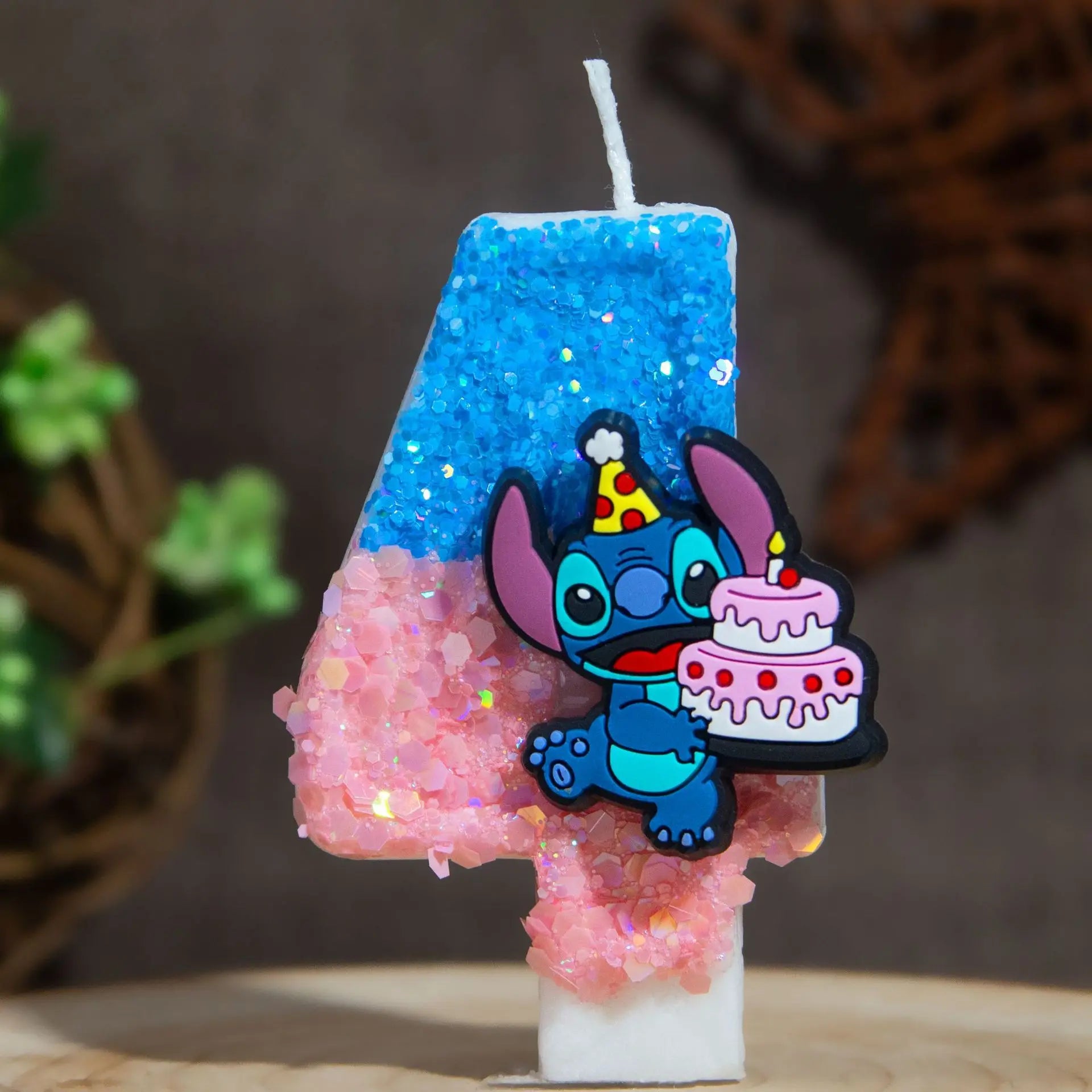 Prince Stitch Digital Candles New Ultra-Glittery Design Birthday Cake Decorations with Festive Candles Qme 4