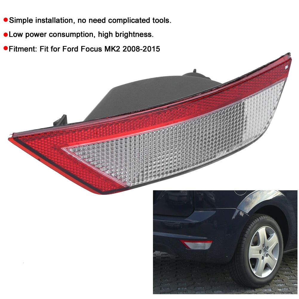 Bumper Reflector Lamp Fog Light Rear Bumper Light Right Side Rear Bumper Fog Light 8M5115500AB Fit for Focus MK2 2008-2015 Qme