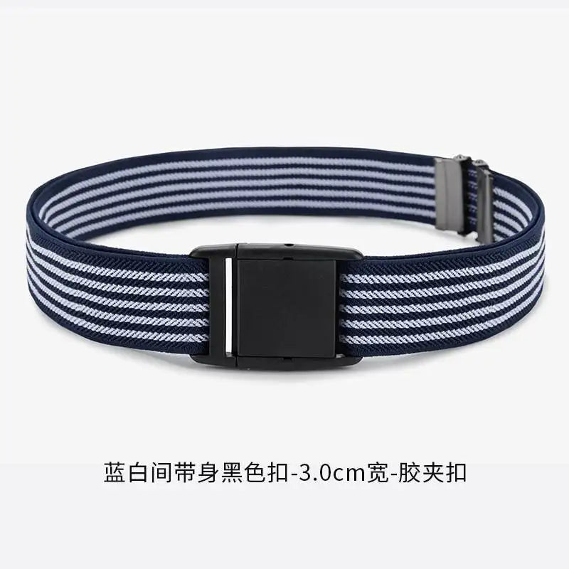 Women's Elastic Waist Belt High-end Stretchy Jeans Lazy Girl Cincher Qme LIGHT BLUE
