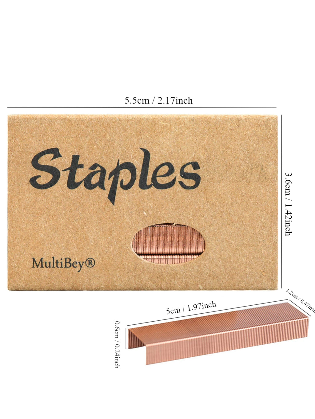 1000Pcs/Box Rose Gold Metal Office Standard Stapler Staples 26 / 6 Binding Machine School Supplies Accessories Qme