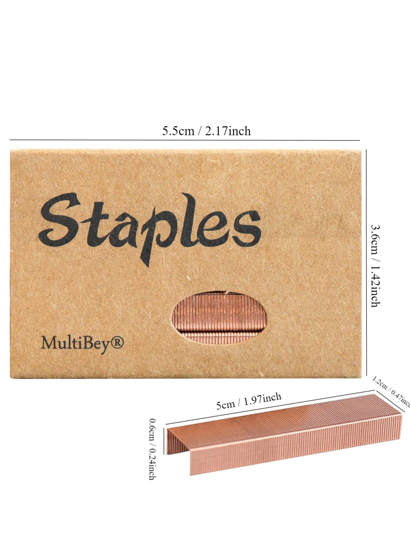 1000Pcs/Box Rose Gold Metal Office Standard Stapler Staples 26 / 6 Binding Machine School Supplies Accessories Qme