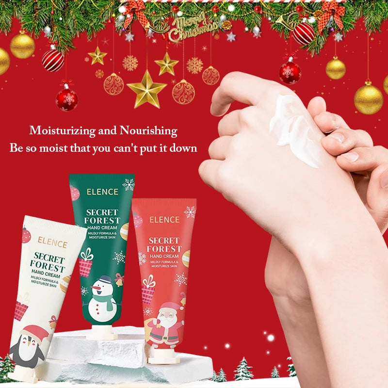 Christmas Hand Cream Durable Moisturizing Nourishing Brightening Qme