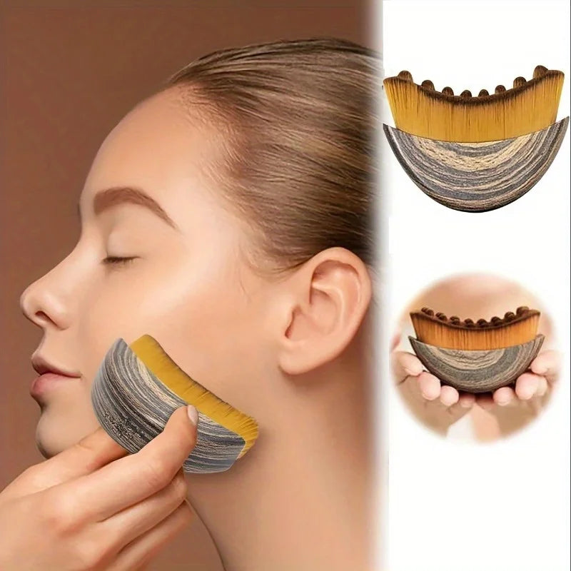 1PC Lymphatic Drainage Brush for Face & Body Ergonomic Massager Tool, Fits Skin Contours, Detox & Relaxation Qme