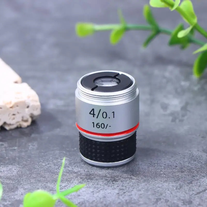 1PC 185 4X 40X 100X Biological Microscope Achromatic Objective Lens Microscope Lens Adapters Compact Objective Lens Durable. Qme