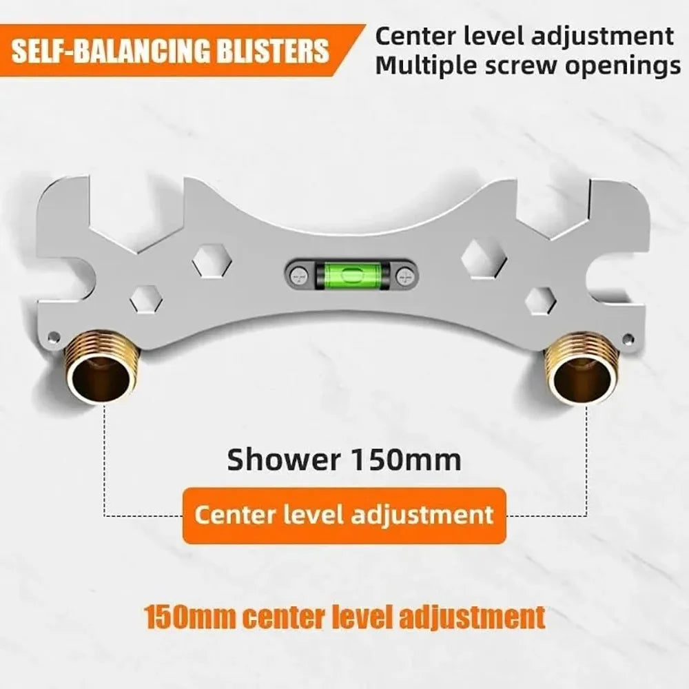 Multifunctional Wrench Bend Angle Leveling Wrench Shower Faucet Universal Repair Wrench Bathroom Maintenance and Installation Qme
