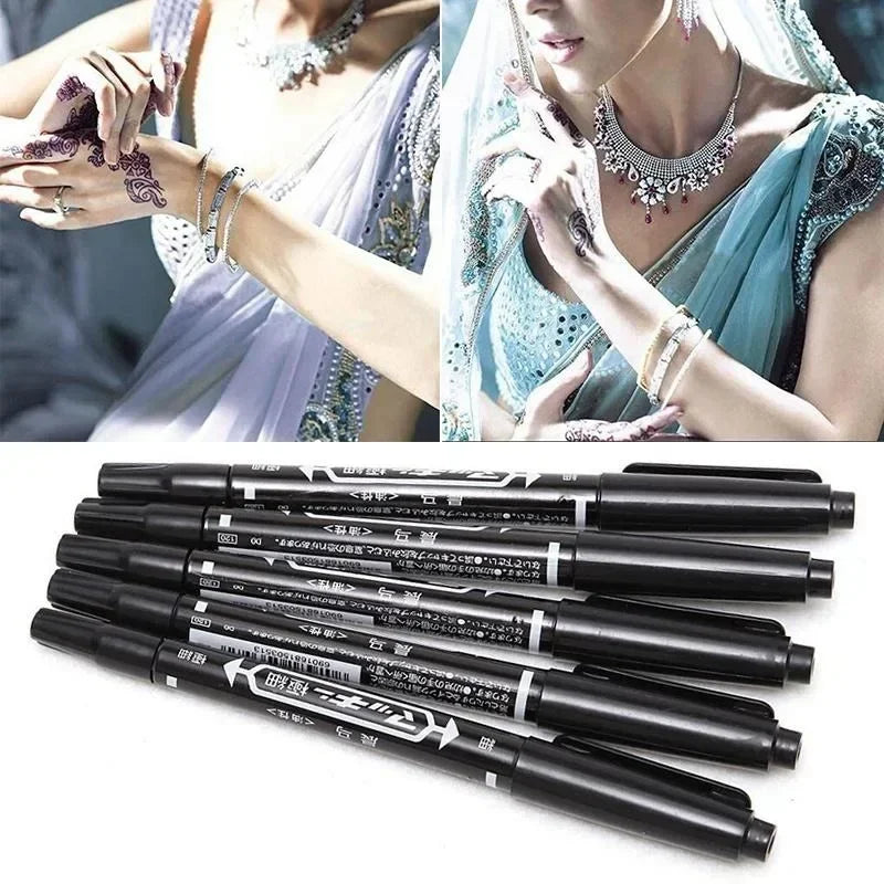 5/10Pcs Double Headed Marker Pen Oil Quick Drying Marker Pen Art Specific Marker Pen Fine Black Water-based Hook Pen Wholesale Qme