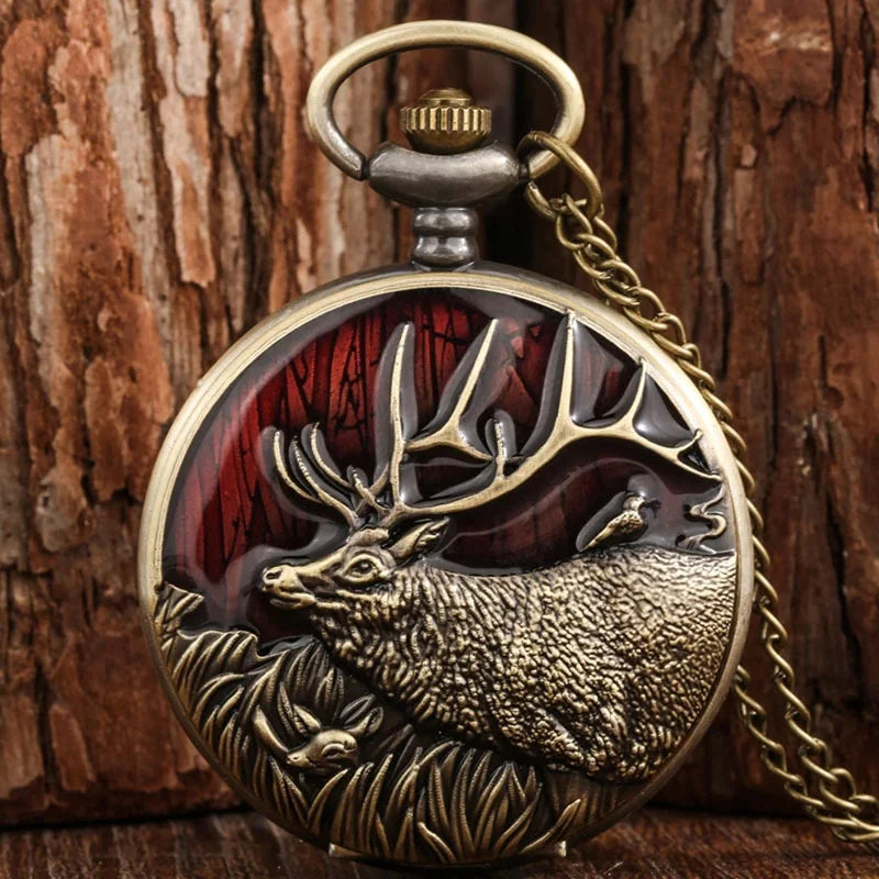Bronze colored pocket watch animal series blind box Qme
