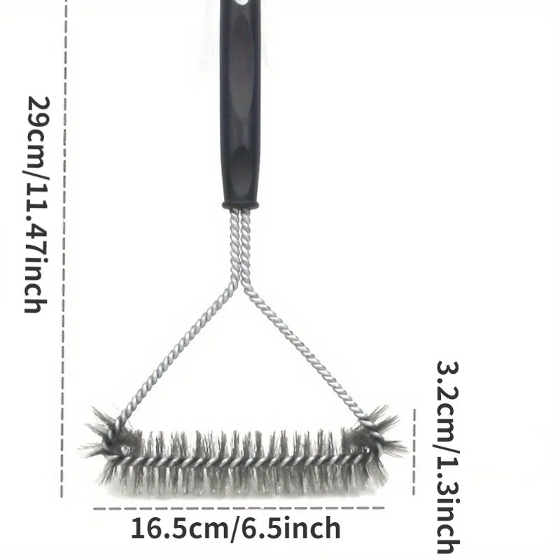 Premium Stainless Steel BBQ Grill Cleaning Brush - Durable, Rust-Resistant, Ergonomic Y-Shape for Deep Cleaning - Non-Stick Qme 1pc
