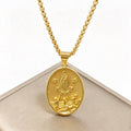 Stainless Steel Chain Classic Christian Catholic Jesus Christ Our Lady of Guadalupe Necklace for Men Women Party Amulet Jewelry Qme 2 60cm