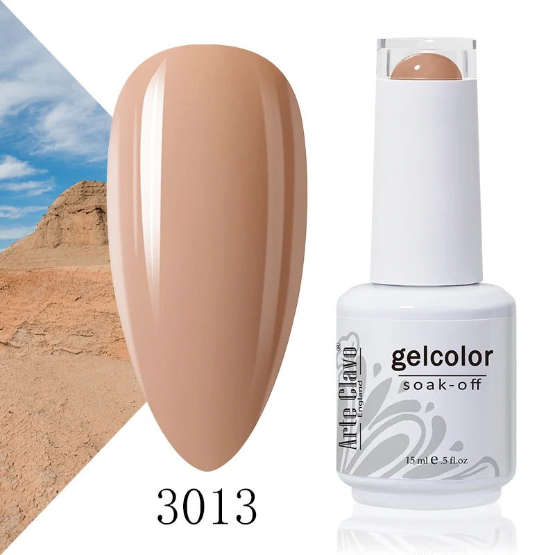 Arte Clavo Solid Gel Nail Polish Rainbow Summer Varnish Soak Off