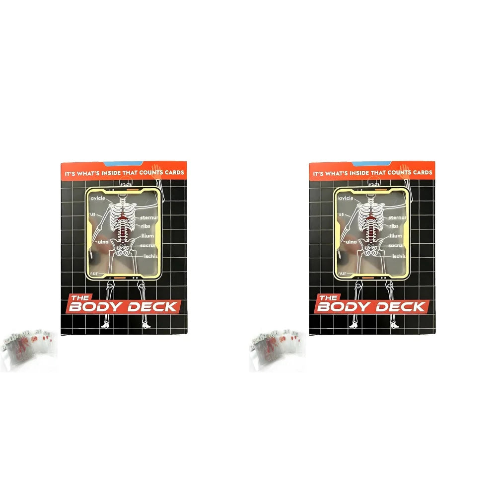 3D Image Educational Cards Reusable Funny Anatomy Poker Multi-Purpose Human Anatomy Playing Cards for Card Collectors Qme 2PCS