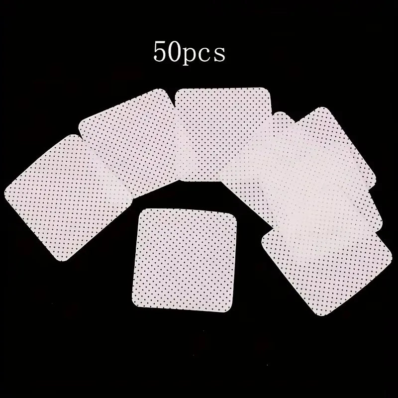 50pcs Disposable Nail Cleaning Wipes Lint Free Paper Towels Gel Polish Remover Pads Cotton Wipes UV Gel Manicure Nail Art Tools Qme 50 Pieces White