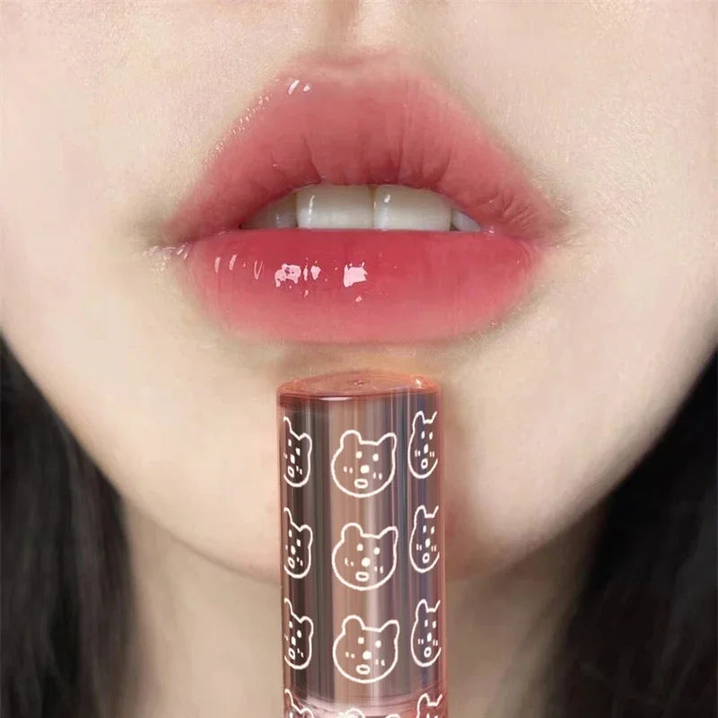 1PC Mirror Water Lip Gloss Cherry Pink Transparent Waterproof Long Lasting Moisturizing Nude Clear Tint Glass Lips Oil Makeup Qme