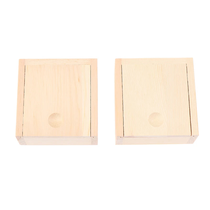 Wood Jewelry Box Storage Home Decoration Wooden Unfinished Slide Qme