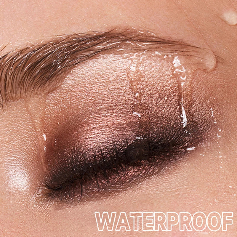 Monochrome Eye Shadow Palette - Sparkly Eye Glitter Makeup, Matte & Shimmer, Long-Lasting, Waterproof, Smudge-Free, High-Pigment Qme