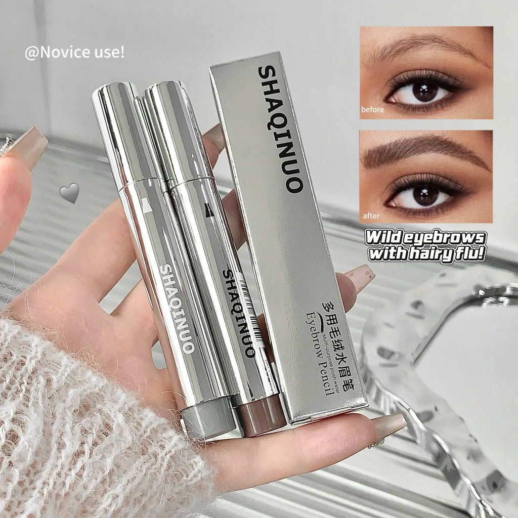 Liquid Eyebrow Brush Tint& Pencil&lasting Waterproof Anti Smudge Wild Qme