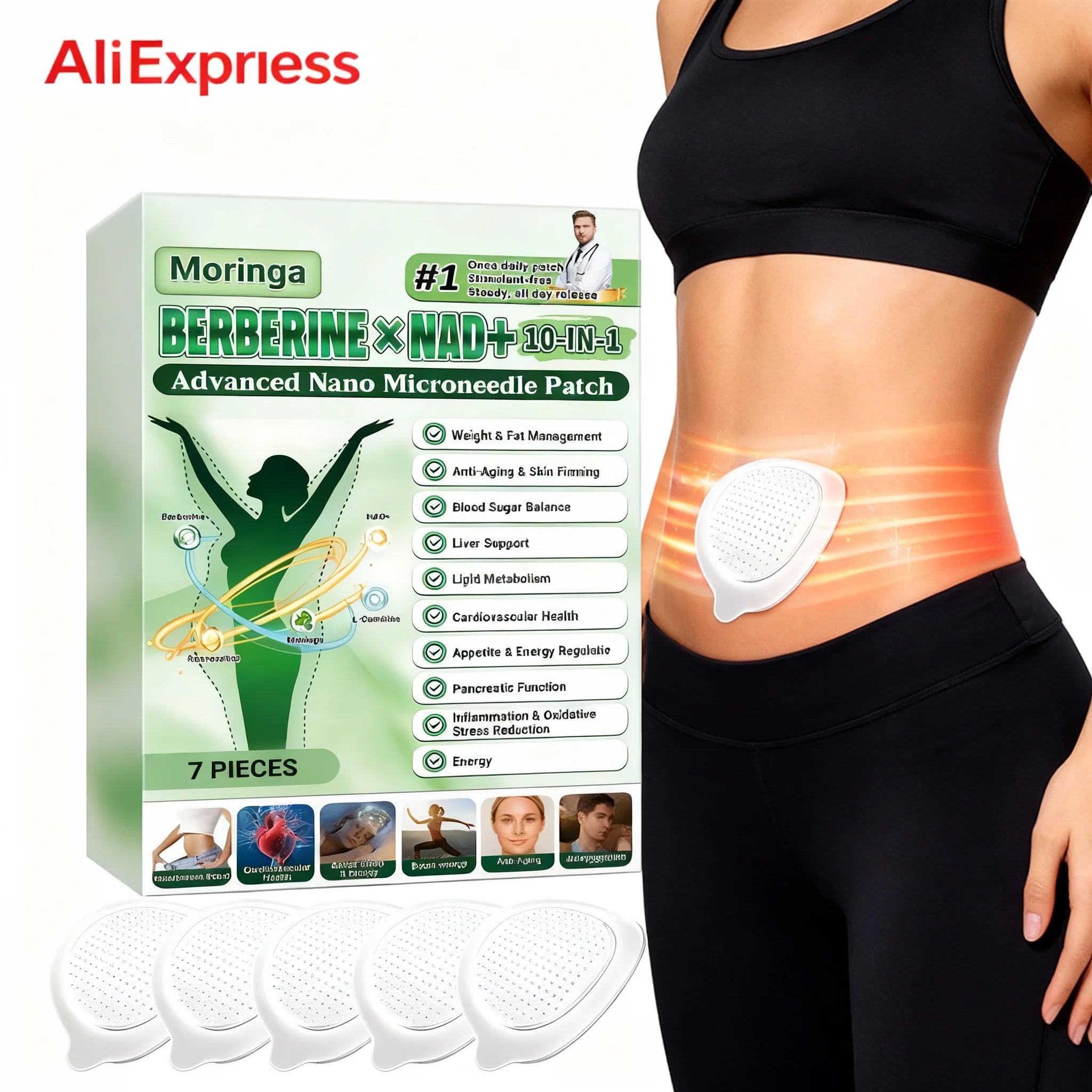 Advanced Nano Microneedle Patch For Body Skin Portable Daily Use External Application Care Sticker Breathable Comfor Adhesion Qme