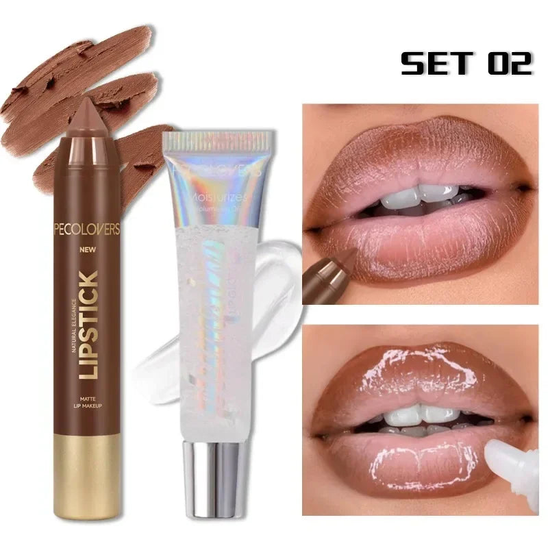 1 Hydrating Lip Gloss Liner Define Lips 3D Precision Long-lasting Qme 02