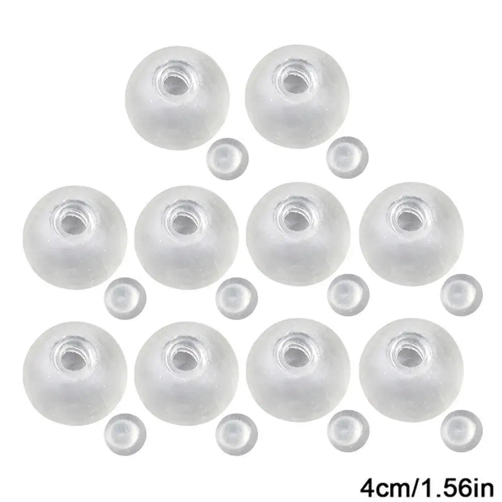 DIY Empty Ball Shell for Handmade Squishy Toy Clear Soft Rubber Skin for Maltose Squeeze Ball Creative Stress Relief Toy Qme White 4cm