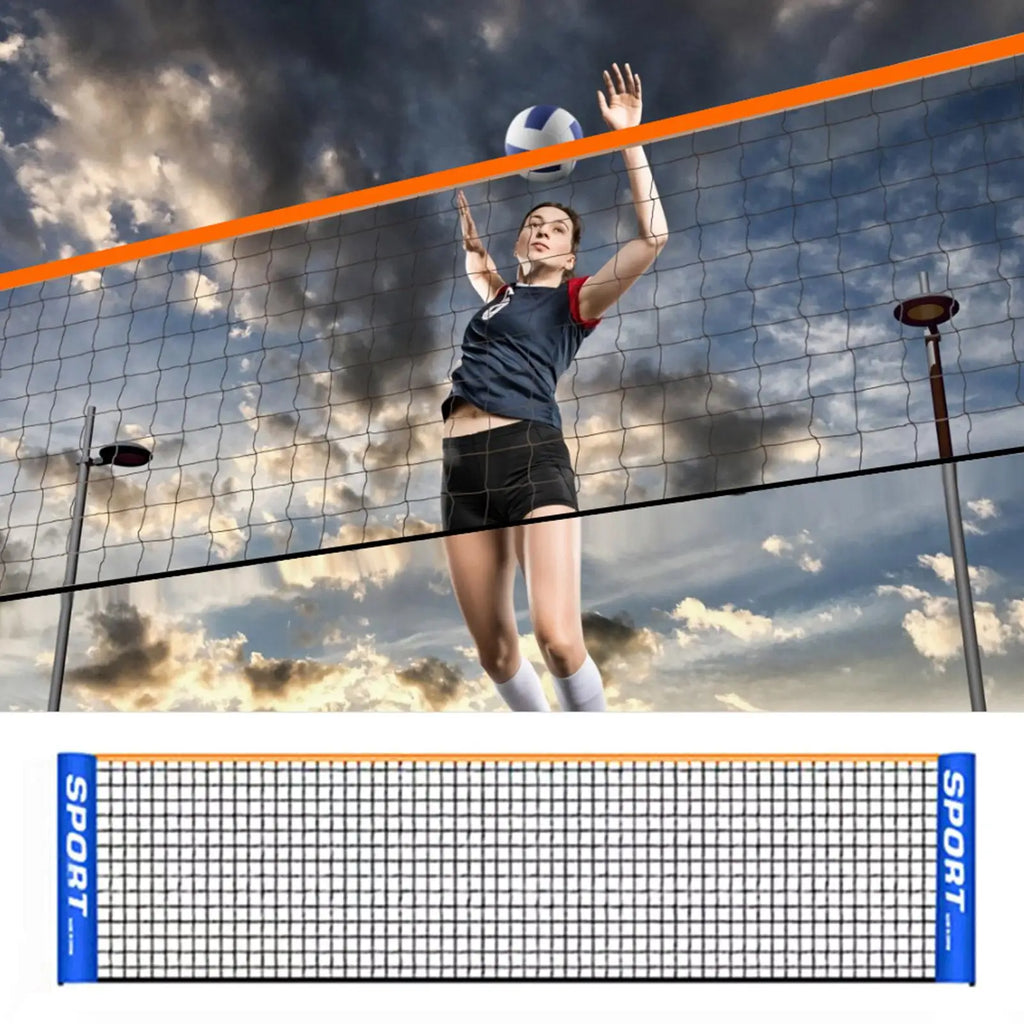 Badminton Net Height Adjustable Kids Volleyball Mesh Training Qme