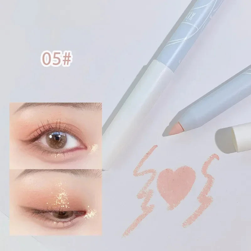 Starry Sky Pearlescent Eyeshadow Pen Shimmer Soft Touch Matte Lying Silkworm Eye Liner Long Lasting Glitter Eye Shadow Cosmetics Qme 5