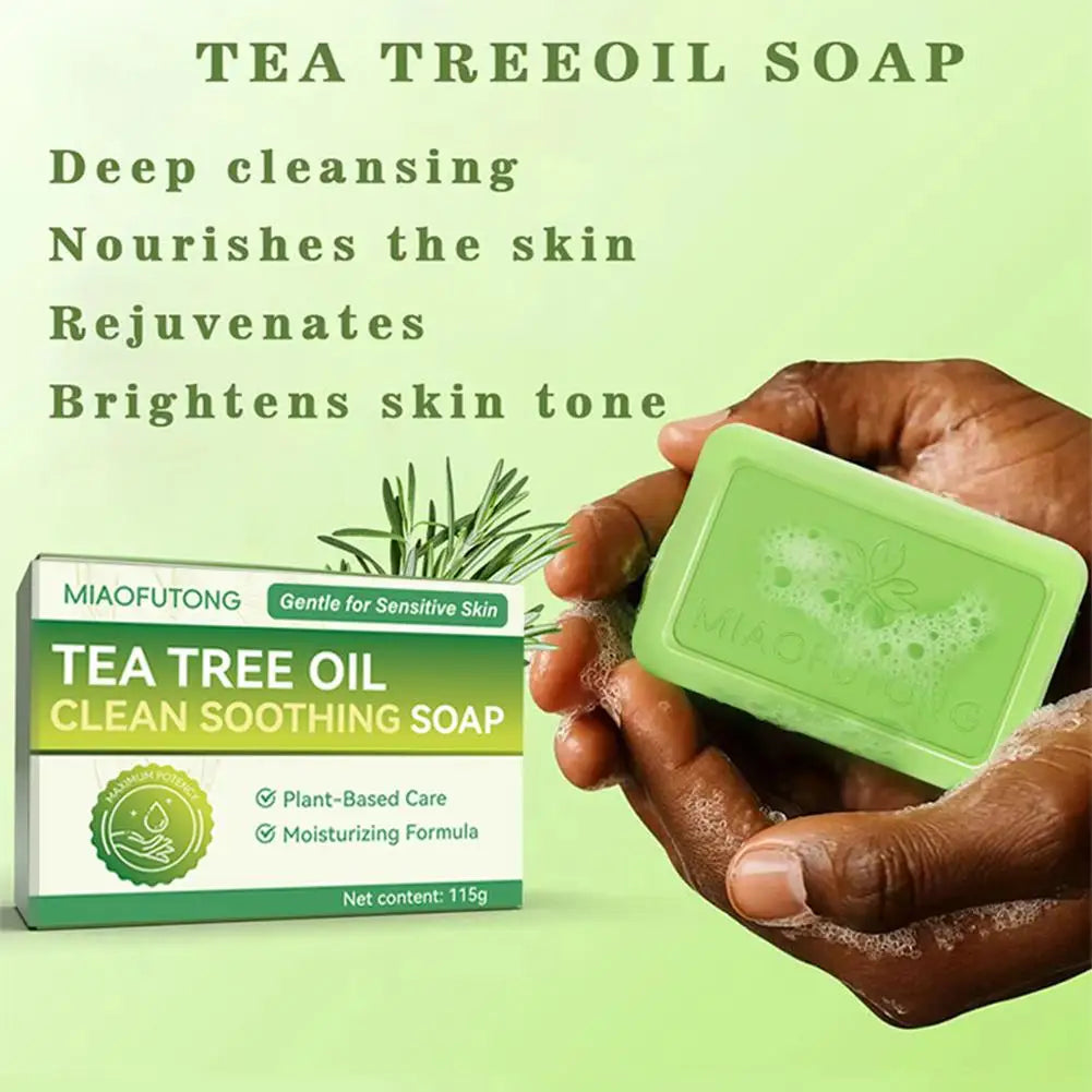 Tea Tree Oil Clean Soothing Soap Gentle Exfoliating Deep Cleansing Qme