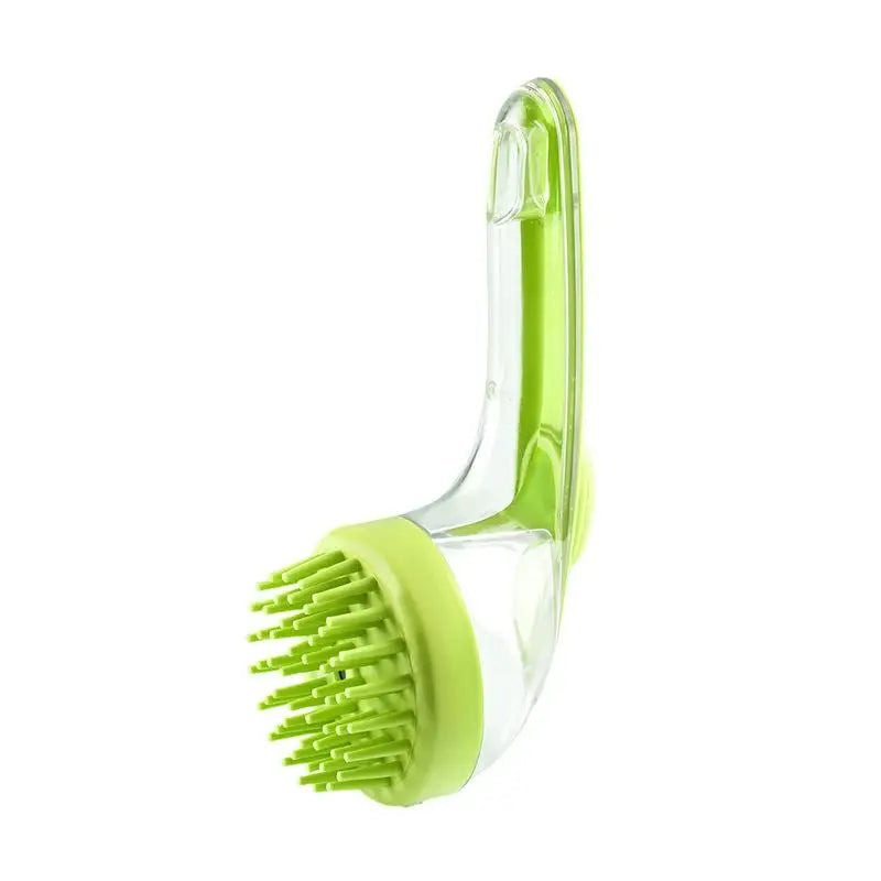 Grooming Cleaning Fur Hair Pet Cat Bath Brush Long Handled Massage Qme A7