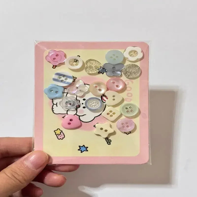 20pcs/set Multicolour Button Crafts DIY Scrapbooking Cute Sewing Button Randomly Apparel Accessories Qme